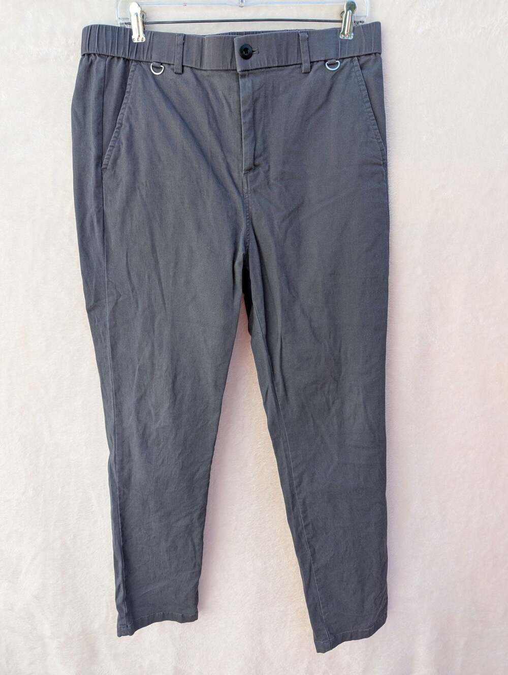 JMIERR Men's Casual Chino Jogger Pants with Elastic Waist and D-Ring Detail